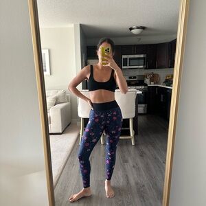 Ultracor leggings in navy with floral pattern